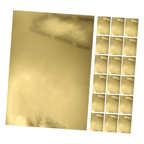 OSALADI 60 Stück Manueller Papierstau Papier Für Einladungen Kartonpapier Geschenkpapier Metallisches Origami-papier Glanzpapier Zum Basteln Folienpapier Zum Basteln Bastelpapier Golden von OSALADI
