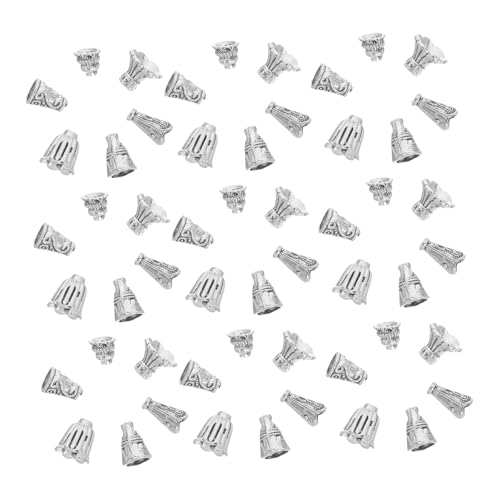 OSALADI 60 Stück Metall-blumenperlenkappen für Schmuckherstellung Verzierte dekorative Spacer-endkappen in Antik-silberner Optik Geeignet für Armbänder Halsketten und Ohrringe für DIY OSALADI 60 Stück Metall-blumenperlenkappen für Schmuckherstellung Verzierte dekorative Spacer-endkappen in Antik-silberner Optik Geeignet für Armbänder Halsketten und Ohrringe für DIY von OSALADI