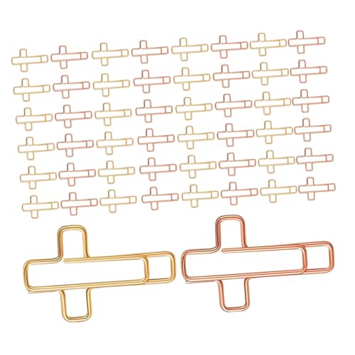 OSALADI 60 Stück Teiliges Kleine Metall Kreuz Büroklammern in Gold und Roségold Vielseitige Lesezeichen für Bibel Tagebuch und Studienmaterial Stabile und Kompakte Papierklammern für Büro OSALADI 60 Stück Teiliges Kleine Metall Kreuz Büroklammern in Gold und Roségold Vielseitige Lesezeichen für Bibel Tagebuch und Studienmaterial Stabile und Kompakte Papierklammern für Büro von OSALADI