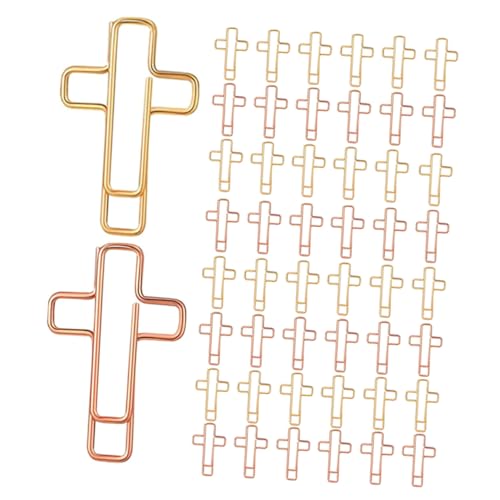 OSALADI 60 Stück Teiliges Kreuz Büroklammer Metall Lesezeichen Clips für Bibel Journal und Dokumente Praktische Papierklemmen in Gold und Roségold für Büro Schule und Zuhause OSALADI 60 Stück Teiliges Kreuz Büroklammer Metall Lesezeichen Clips für Bibel Journal und Dokumente Praktische Papierklemmen in Gold und Roségold für Büro Schule und Zuhause von OSALADI