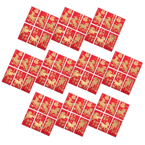 OSALADI 60 Stück Traditionelle Chinesische Hongbao für Frühlingsfest Geldgeschenke Symbolisch für Wohlstand und Glück Geeignet für Familie und Freunde von OSALADI