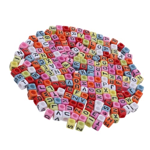 OSALADI 600 Stück Buchstabenperlen mit Großen Löchern Farbige Basis mit Schwarzen Buchstaben Langlebig und Sicher zum Auffädeln von Armbändern Schlüsselanhängern und DIY Schmuck Fördert OSALADI 600 Stück Buchstabenperlen mit Großen Löchern Farbige Basis mit Schwarzen Buchstaben Langlebig und Sicher zum Auffädeln von Armbändern Schlüsselanhängern und DIY Schmuck Fördert von OSALADI