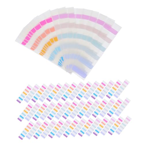 OSALADI 600 Stück Farbige Klebe-index-tabs mit Transparentem Haftstreifen und Beschreibbarer Fläche Selbstklebende Seitenmarker in Verschiedenen Farben für Buch- Dokumenten von OSALADI