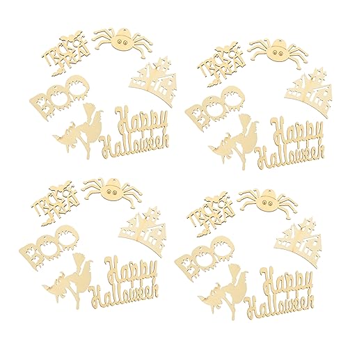OSALADI 600 Stück Teiliges DIY Holzscheiben Hochwertigem Naturholz Kreative Halloween Holzornamente für Bastelprojekte Holzdekoration für Festival und Handwerk von OSALADI