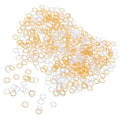 OSALADI 600 Stück Twisted Faceted Open Jump Rings Metallverbinder Silber Gold DIY Schmuckzubehör für Armband Halskette Ohrring Schlüsselanhänger Herstellung OSALADI 600 Stück Twisted Faceted Open Jump Rings Metallverbinder Silber Gold DIY Schmuckzubehör für Armband Halskette Ohrring Schlüsselanhänger Herstellung von OSALADI