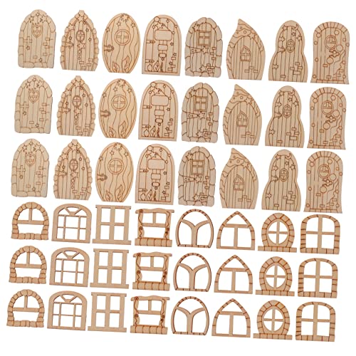 OSALADI 64 Stück Teiliges Mini Holz Feenhaus Türen und Fenster DIY Bastelset Unlackiert zum Bemalen Dekoration Zubehör für Kreative Handarbeit und Fotografie OSALADI 64 Stück Teiliges Mini Holz Feenhaus Türen und Fenster DIY Bastelset Unlackiert zum Bemalen Dekoration Zubehör für Kreative Handarbeit und Fotografie von OSALADI