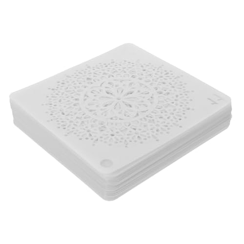 OSALADI 64 Stück tragbare Malschablonen malen Mandala-Vorlagen DIY-Mandala-Elemente-Schablonen Kreis für Tragbare Mandala-Schablonen kompakte Schablonen kleine Schablonen das Haustier Weiß von OSALADI