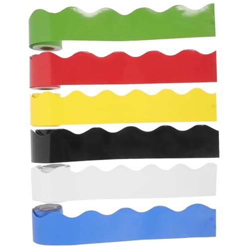 OSALADI 6Rollen Abnehmbares Randpapier Für Klassenzimmer Tafelrandaufkleber Für Kreative Wanddekoration Pro von OSALADI