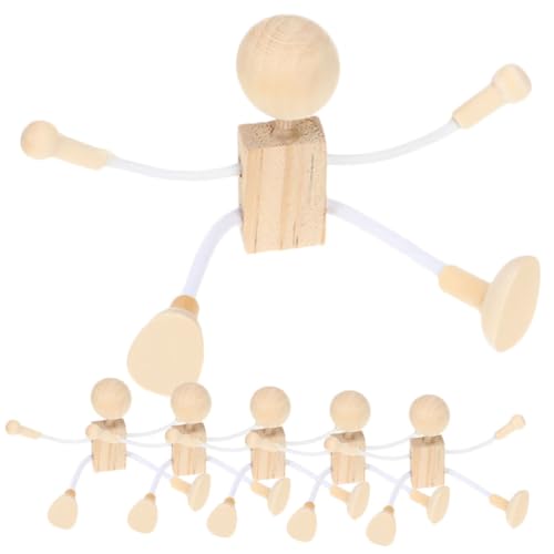 OSALADI 6Stücke DIY Holzpuppen Unvollendete Holzfiguren zum Basteln für Holzspielzeug Kreativität und Fantasie OSALADI 6Stücke DIY Holzpuppen Unvollendete Holzfiguren zum Basteln für Holzspielzeug Kreativität und Fantasie von OSALADI