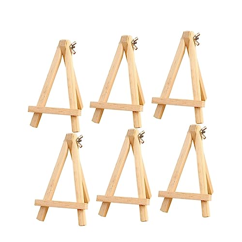 OSALADI 6Stücke Holz Tischstaffelei Dreieckige Malerei Rahmen für Vielseitige Tischdisplay Staffelei für Bastelprojekte Robustes Holz OSALADI 6Stücke Holz Tischstaffelei Dreieckige Malerei Rahmen für Vielseitige Tischdisplay Staffelei für Bastelprojekte Robustes Holz von OSALADI