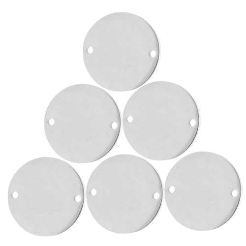 OSALADI 6Stücke Hundemarken Runde Blanko Anhänger mit Personalisierbare Stanzrohlinge für DIY Schmuck und Heimwerker Rostfrei und Langlebig OSALADI 6Stücke Hundemarken Runde Blanko Anhänger mit Personalisierbare Stanzrohlinge für DIY Schmuck und Heimwerker Rostfrei und Langlebig von OSALADI