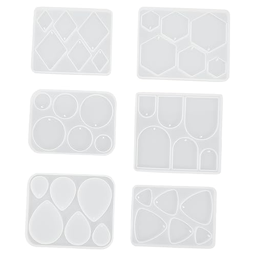 OSALADI 6Stücke Silikonform für Ohrringe Teiliges DIY Epoxidharz Schmuckanhänger Wiederverwendbare Silikon Gießform für Designs für Schmuckherstellung und Bastelprojekte OSALADI 6Stücke Silikonform für Ohrringe Teiliges DIY Epoxidharz Schmuckanhänger Wiederverwendbare Silikon Gießform für Designs für Schmuckherstellung und Bastelprojekte von OSALADI