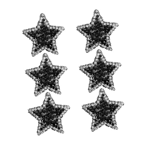 OSALADI 6Stücke Sternförmige DIY Patches Mit Perlen Für Applikationen Zum Aufbügeln Kleidung Taschen Und Mehr Für Handwerksprojekte Und Designs von OSALADI