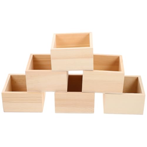 OSALADI 6Stücke Teiliges Holz Aufbewahrungsboxen Organizer für Schreibtisch Bastel und Schmucklagerung Quadratisch Leicht und Tragbar zur Dekoration OSALADI 6Stücke Teiliges Holz Aufbewahrungsboxen Organizer für Schreibtisch Bastel und Schmucklagerung Quadratisch Leicht und Tragbar zur Dekoration von OSALADI