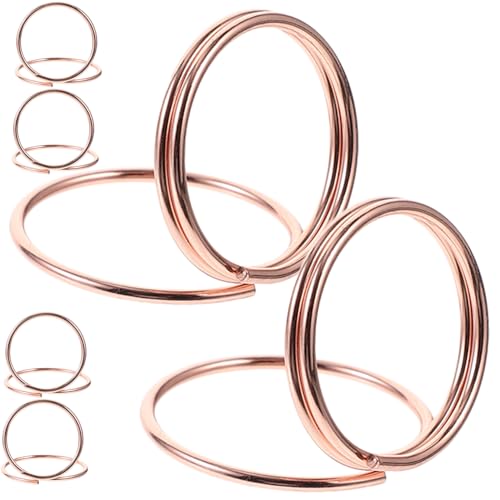 OSALADI 6Stücke Tischkartenhalter aus Kreative Platzkartenclips mit Stabilem Sockel für Hochzeiten Partys und Veranstaltungen Roségoldene Notenclip Designs für Menükarten von OSALADI