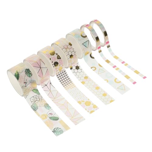 OSALADI 7 Rollen Geometrisches Washi Tape mit Goldprägung pro Dekoratives Scrapbook Klebeband für DIY Notizbuch Basteln Vielseitiges Sticker Tape für Planer und Handwerk OSALADI 7 Rollen Geometrisches Washi Tape mit Goldprägung pro Dekoratives Scrapbook Klebeband für DIY Notizbuch Basteln Vielseitiges Sticker Tape für Planer und Handwerk von OSALADI