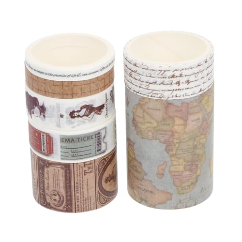 OSALADI 7 Rollen Washi Tape Dekorative Klebebänder für Scrapbooking Journaling und Diy Projekte Vielseitige Designs für Kreative Bastelideen und Persönliche Notizen von OSALADI