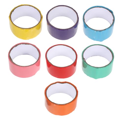 OSALADI 7 Stück Regenbogen -Stromband Dekompressionsband sensorisches Klebeband selbstklebendes Klebeband buntes Abdichtband Büroband Klebebänder zum Herstellen von Kugeln bopp von OSALADI