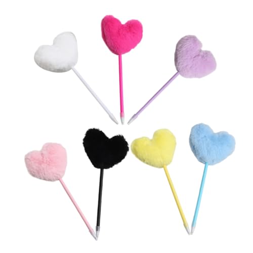 OSALADI 7 Stück Teiliges Dekorative Kugelschreiber mit Flauschigen Pompons Bunte Herz Designs Lustige Schreibgeräte für für Freunde und Schüler OSALADI 7 Stück Teiliges Dekorative Kugelschreiber mit Flauschigen Pompons Bunte Herz Designs Lustige Schreibgeräte für für Freunde und Schüler von OSALADI
