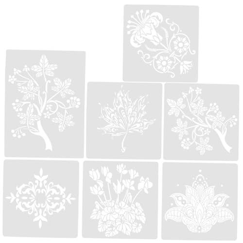 OSALADI 7 Stück Teiliges Dekorativer Pflanzenschablonen Praktische Malvorlagen für Diy Projekte Wiederverwendbare Schablonen für Scrapbooking und Tagebuchgestaltung OSALADI 7 Stück Teiliges Dekorativer Pflanzenschablonen Praktische Malvorlagen für Diy Projekte Wiederverwendbare Schablonen für Scrapbooking und Tagebuchgestaltung von OSALADI