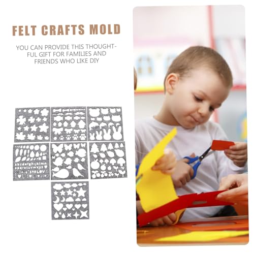 OSALADI 7 Stück Teiliges Filzset für Anfänger Woolen Felting Mold Kit mit Vielseitigen Nadelfilzen Schablonen DIY Werkzeug für Handwerk Kleidung Hüte Stickerei Bastelset für Familien von OSALADI