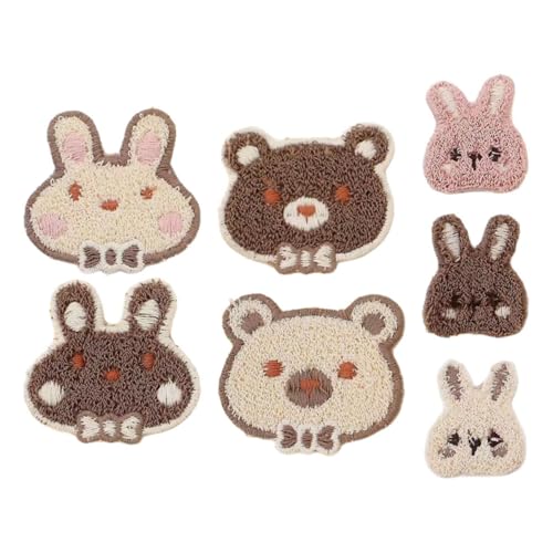 OSALADI 7 Stück Teiliges Niedliche Tier-stickapplikationen Waschbare Stoffaufnäher für Kinderkleidung Langlebige Bären Hasen-motive Vielseitig für Diy-bekleidung Hüte Taschen und Textilien OSALADI 7 Stück Teiliges Niedliche Tier-stickapplikationen Waschbare Stoffaufnäher für Kinderkleidung Langlebige Bären Hasen-motive Vielseitig für Diy-bekleidung Hüte Taschen und Textilien von OSALADI