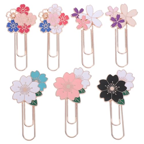 OSALADI 7 Stück Teiliges Vintage Metall Lesezeichen Clips Kirschblüten design Vielseitige Büroklammern zur Organisation von Büchern und Dokumenten Handlich und Stilvoll für Schüler und OSALADI 7 Stück Teiliges Vintage Metall Lesezeichen Clips Kirschblüten design Vielseitige Büroklammern zur Organisation von Büchern und Dokumenten Handlich und Stilvoll für Schüler und von OSALADI