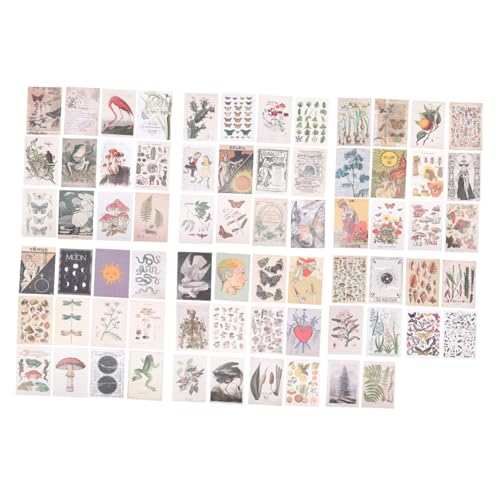 OSALADI 70 Blatt Vintage Diy Bastelpapier für Scrapbooking Dekoratives Journaling und Handwerksprojekte Doppelseitig Bedruckt Vielseitig Einsetzbar für Notizbücher und Postkarten von OSALADI