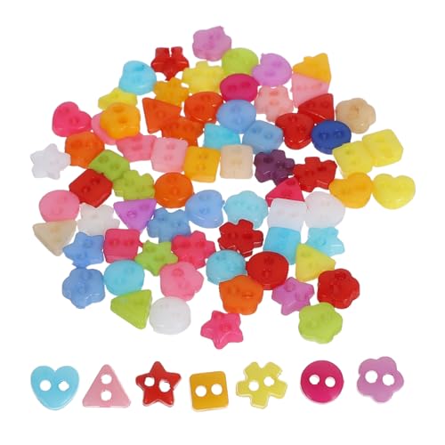 OSALADI 70 Stück Bunte Kunststoffknöpfe Herz Blumen und Sternform für Scrapbooking DIY Bastelprojekte Puppenkleidung und Nähzubehör OSALADI 70 Stück Bunte Kunststoffknöpfe Herz Blumen und Sternform für Scrapbooking DIY Bastelprojekte Puppenkleidung und Nähzubehör von OSALADI