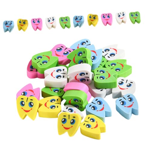 OSALADI 70 Stück Zahnradierer Eraser Im Klassenzimmer Radiergummi in Bleistiftform Lustige Radiergummis Für in Großen Mengen Mini -zahnblöcke Süße Radiergummis Kawaii Tpr von OSALADI