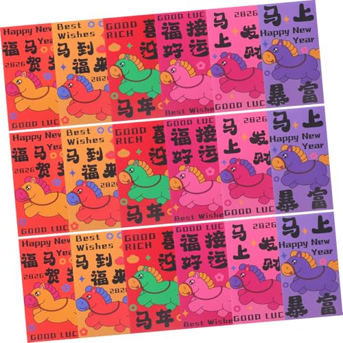OSALADI 72 Stück Chinesische Neujahrsumschläge Jahr Des Pferdes mit Traditionellem Design Festliche Rote Geldumschläge für Frühlingsfest Hochzeiten und Persönliche Sowie Geschäftliche OSALADI 72 Stück Chinesische Neujahrsumschläge Jahr Des Pferdes mit Traditionellem Design Festliche Rote Geldumschläge für Frühlingsfest Hochzeiten und Persönliche Sowie Geschäftliche von OSALADI
