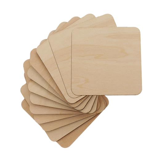 OSALADI 72 Stück Holzscheiben Unfertige Kreative Holzplatten für Diy Bastelarbeiten für Hochzeiten Partys und Dekorationen Natürliche Langlebige Holzchips zum Bemalen und Beschriften von OSALADI