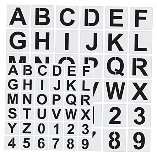 OSALADI 72 Stück Wiederverwendbare Teilig Stencils aus Pet Waschbare Buchstaben und Zahlen Schablonen für Malerei Vielseitige DIY Vorlagen für Kinderhandwerk Langlebig und Geruchsfrei OSALADI 72 Stück Wiederverwendbare Teilig Stencils aus Pet Waschbare Buchstaben und Zahlen Schablonen für Malerei Vielseitige DIY Vorlagen für Kinderhandwerk Langlebig und Geruchsfrei von OSALADI