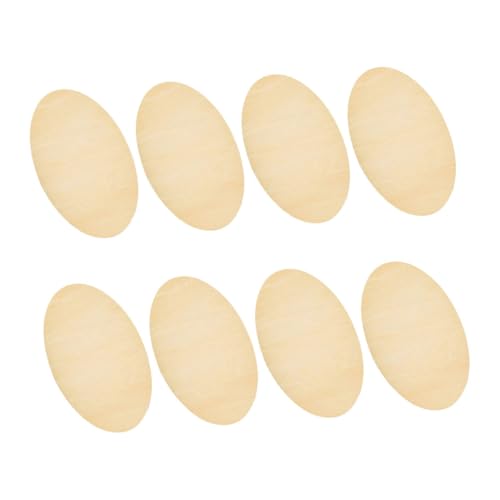 OSALADI 8 Ovale Holzspäne Heimdekoration Basteln Unbemalte Holzplatte Holzbastelbedarf Holzausschnittscheiben Holztafel Schild Holzformen Holzbasteln Für Souvenirs Holzscheiben von OSALADI