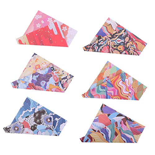 OSALADI 8 Packungen Japanisches Origami Papier Set Quadratisches Musterpapier für Bastelarbeiten Doppelseitiges Farbiges Design für Diy Projekte von OSALADI