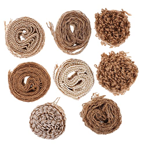 OSALADI 8 Rollen Rollen Geflecht aus Hanfseil Juteseil Bänder umwickeln hessisches Stoffband Jutegarn Juteband mit Jutebesatz Sackleinen-Stoffband Bastelband Jute dekoratives Geschenkband OSALADI 8 Rollen Rollen Geflecht aus Hanfseil Juteseil Bänder umwickeln hessisches Stoffband Jutegarn Juteband mit Jutebesatz Sackleinen-Stoffband Bastelband Jute dekoratives Geschenkband von OSALADI
