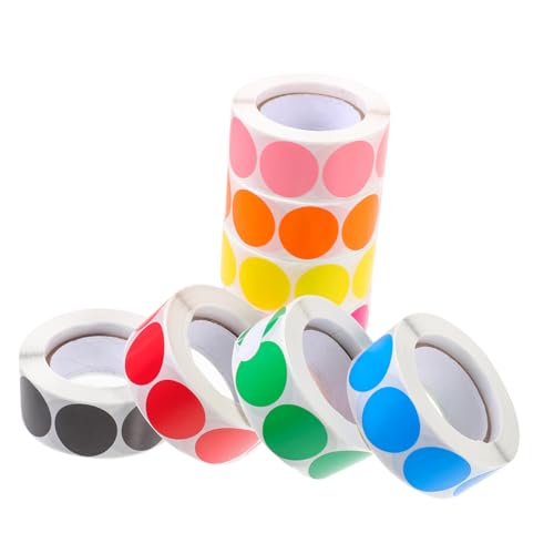OSALADI 8 Rollen Selbstklebende Bunte Punktaufkleber für Farbcodierung Runde Etiketten Vielseitige Klebeetiketten zum Beschriften und Organisieren Farbenfrohe Markierungssticker für Büro OSALADI 8 Rollen Selbstklebende Bunte Punktaufkleber für Farbcodierung Runde Etiketten Vielseitige Klebeetiketten zum Beschriften und Organisieren Farbenfrohe Markierungssticker für Büro von OSALADI