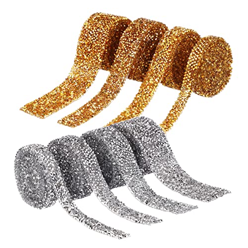 OSALADI 8 Rollen Selbstklebendes Strassband Silber und Gold für DIY Bastelprojekte Hochzeitsdekorationen und Kreative Kunstwerke OSALADI 8 Rollen Selbstklebendes Strassband Silber und Gold für DIY Bastelprojekte Hochzeitsdekorationen und Kreative Kunstwerke von OSALADI