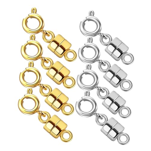 OSALADI 8 Stück Armbandverbinder Verschluss Magnet Halskette Verschluss Magnetverschlüsse für Schmuck magnetischer DIY-Verschluss Armband Sicherheitsverschluss Schmuckverschluss Kupfer von OSALADI