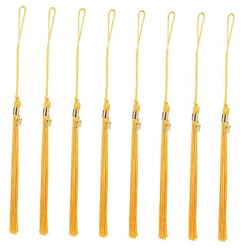 OSALADI 8 Stück Doktorhut Quasten Anhänger Goldene Diy Abschlussdekoration für Graduierung für Abschlussfeiern und Leicht und Einfach zu Befestigen von OSALADI