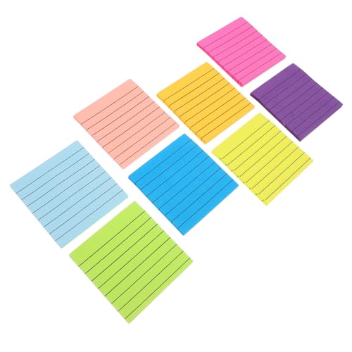 OSALADI 8 Stück Fluoresziernotizbuch brauner Notizblock Form Mini Pads Tasche farbig selbstklebende Memo-Aufkleber Schulklebestreifen Glatt schreibende Notizblöcke Papier von OSALADI
