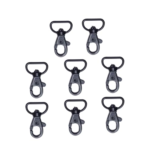 OSALADI 8 Stück Schlüsselanhänger Haken mit Dreh D Ringen Hochwertige Schnapp Karabinerhaken für Lanyards und Anhänger Schwarz OSALADI 8 Stück Schlüsselanhänger Haken mit Dreh D Ringen Hochwertige Schnapp Karabinerhaken für Lanyards und Anhänger Schwarz von OSALADI
