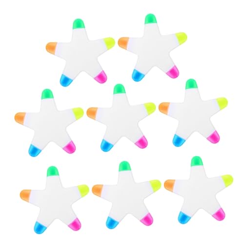 OSALADI 8 Stück Teiliges Bunte Stern Textmarker mit Leuchtenden Neonfarben Flüssiger für Büro Schule und Kreatives Markieren Fluoreszierende Fein Schreibende Marker für Notizen und OSALADI 8 Stück Teiliges Bunte Stern Textmarker mit Leuchtenden Neonfarben Flüssiger für Büro Schule und Kreatives Markieren Fluoreszierende Fein Schreibende Marker für Notizen und von OSALADI