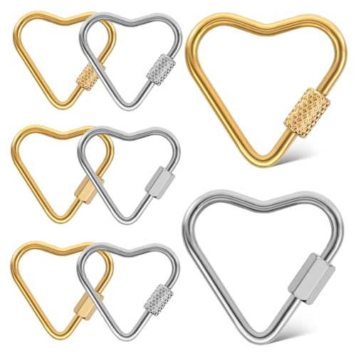 OSALADI 8 Stück Teiliges Herz Karabiner aus Kleiner Schlüsselanhänger Verschluss mit Sicherem Lock Leichter Robuster Charm Halter für Schmuckherstellung und Taschen Zubehör OSALADI 8 Stück Teiliges Herz Karabiner aus Kleiner Schlüsselanhänger Verschluss mit Sicherem Lock Leichter Robuster Charm Halter für Schmuckherstellung und Taschen Zubehör von OSALADI