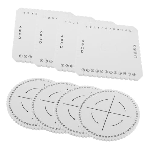 OSALADI 8 Stück Teiliges Kumihimo Flechtset mit Runden Quadratischen Schaumstoffscheiben Vielseitige DIY Flechtplatten für Armbänder Halsketten und Freundschaftsbänder Kompakt und von OSALADI