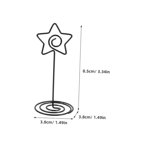 OSALADI 8 Stück Teiliges Metall Fotoclips Sternform Stabile Tischkartenhalter Notizhalter für Hochzeit Büro und Party Schwarzer Draht Standfuß Vielseitige Karten und Bildhalter OSALADI 8 Stück Teiliges Metall Fotoclips Sternform Stabile Tischkartenhalter Notizhalter für Hochzeit Büro und Party Schwarzer Draht Standfuß Vielseitige Karten und Bildhalter von OSALADI