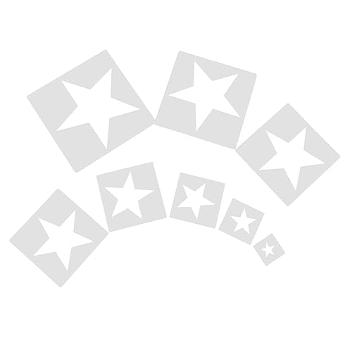 OSALADI 8 Stück Teiliges Stern Schablonen für Diy und Bastelprojekte Wiederverwendbare Malvorlagen für Scrapbooking und Kreative Gestaltung für Anfänger von OSALADI