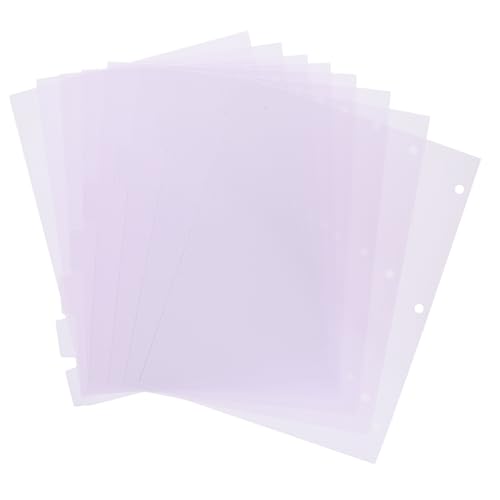 OSALADI 8 Stück Teiliges Trennblätter für Notizbücher Abnehmbare Organizer für Ringbuch und Planner für Effektive Organisation und Schnelles Nachschlagen von OSALADI