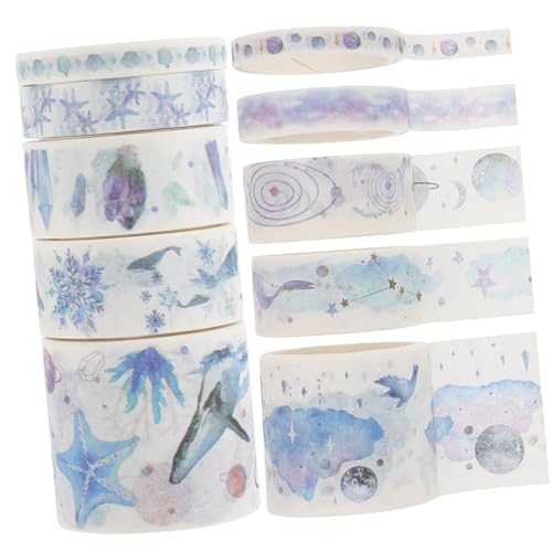 OSALADI 8 Stück Teiliges Washi Tape Set Masking Tapes für Scrapbooking Diy Notizbücher und Projekte Wiederverwendbare Leicht Abziehbare Klebebänder für Kindergeburtstage und Fotoalben von OSALADI