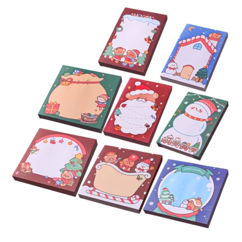 OSALADI 8 Stück Teiliges Weihnachts Memo Pads Selbstklebende Notizzettel mit Cartoon Design Multifunktionale Kleine Haftnotizen für Schule Büro und Haushalt Praktische Schreibwaren für OSALADI 8 Stück Teiliges Weihnachts Memo Pads Selbstklebende Notizzettel mit Cartoon Design Multifunktionale Kleine Haftnotizen für Schule Büro und Haushalt Praktische Schreibwaren für von OSALADI